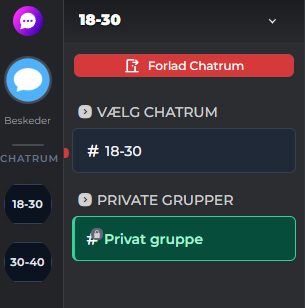 Ny Funktion - Private Gruppe rum.