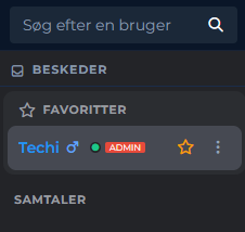 Ny Funktion - Favoritter i Samtaler/Private Beskeder
