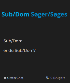Nyt Chatrum - Sub/Dom