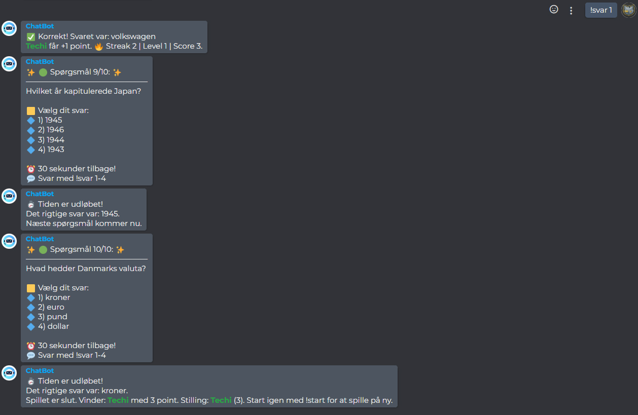 Ny Funktion - Trivia & Quiz