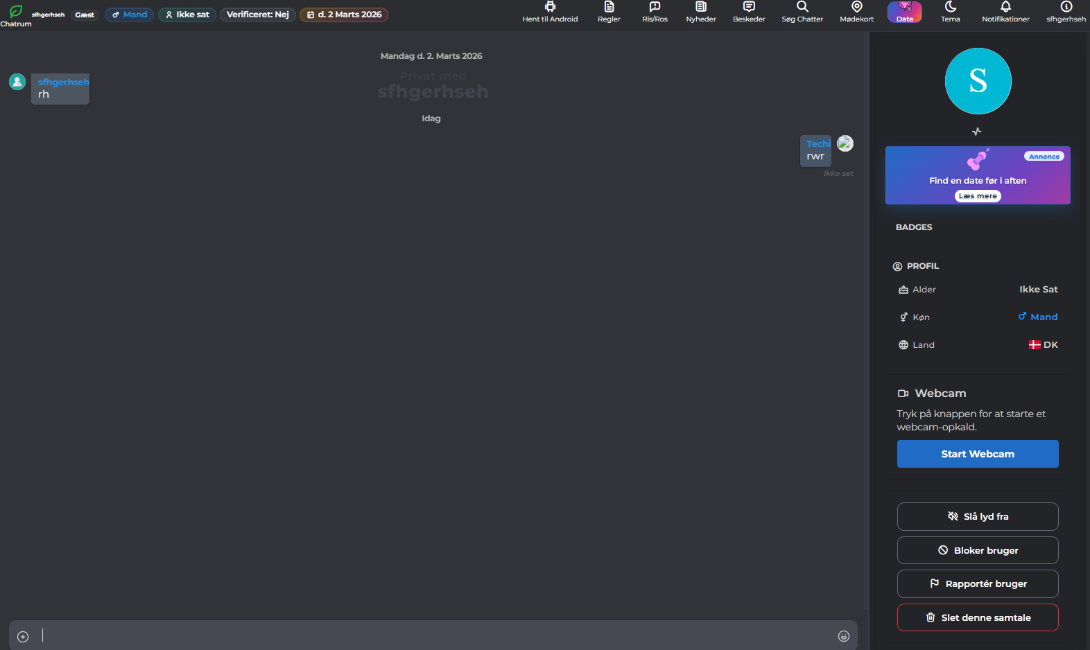Ny Opdatering - Fast beskedpanel (web)